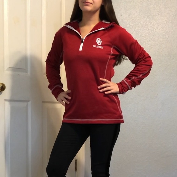 Colosseum Tops - Oklahoma Sooners fleece lined Quarter Zip